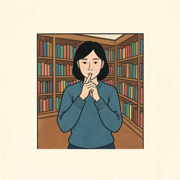 Illustration of 静か