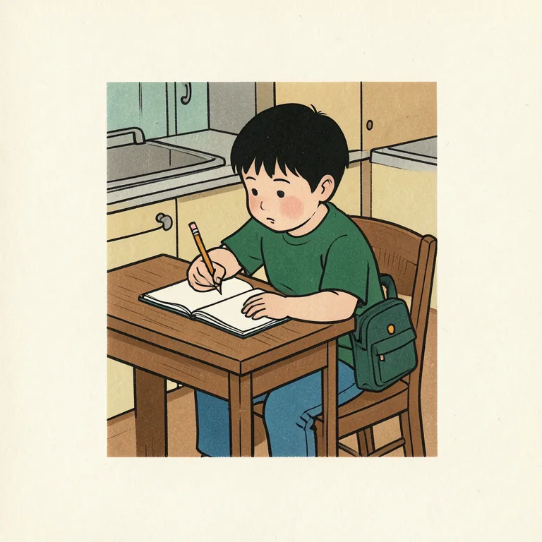 宿題的插圖