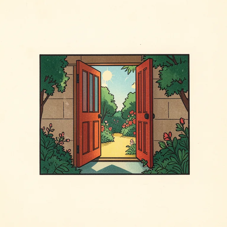 Illustration of 開く