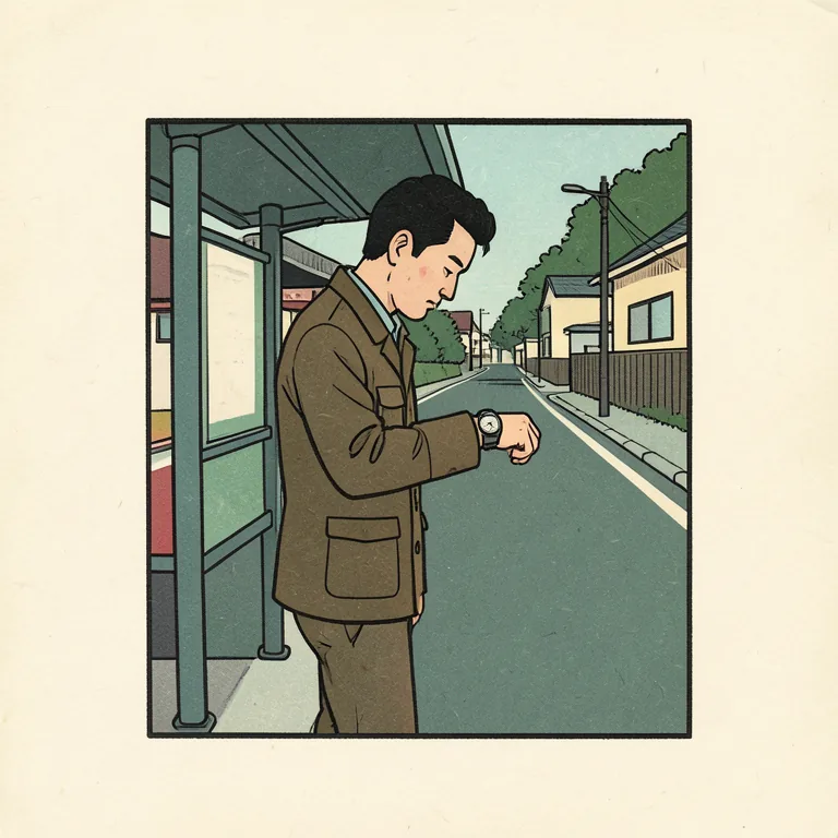Illustration of 待つ