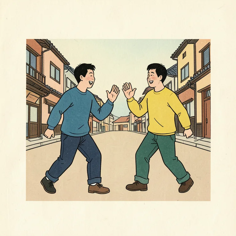 会う 그림