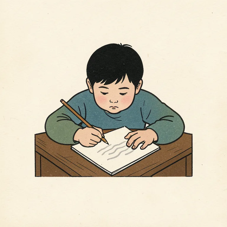 Illustration of 書く
