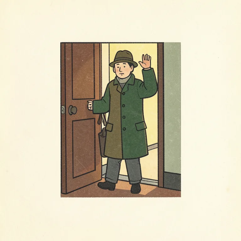 出かける 그림