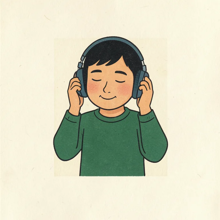 Illustration of 聴く