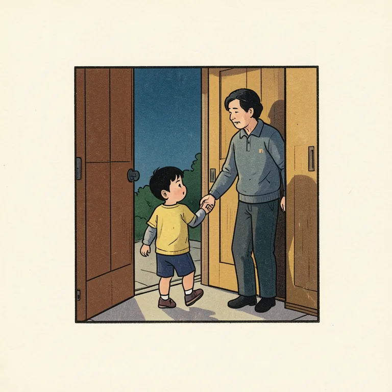 Illustration of 帰る